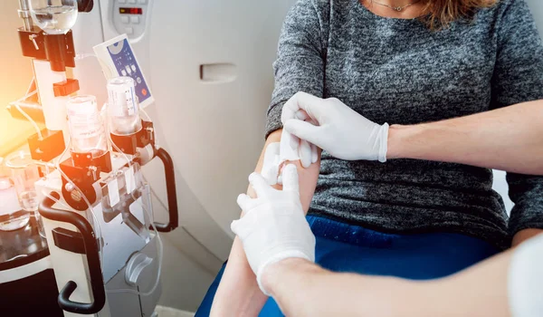 Medizinische Geräte Arzt Und Patient Computertomographen Raum Des Krankenhauses — Stockfoto