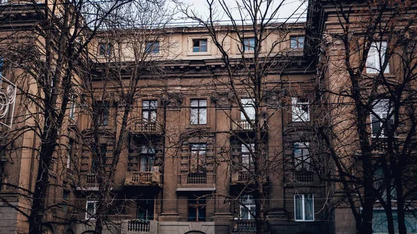 Fachada Del Edificio Histórico Estilo Europa Cental — Foto de Stock