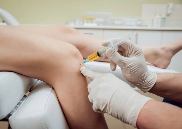 Platelet Rich Plasma Injectie Knie — Stockfoto