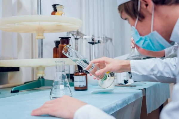 Tecnico Scientifico Lavoro Laboratorio Contesto Medico — Foto Stock