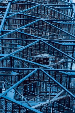 Modern silolar Tahıl hasat depolamak için. Tarım. Düşük açılı.