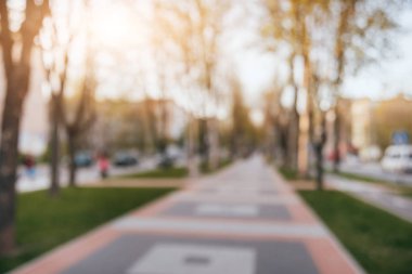 Yeşil Şehir Parkı Önden Görünüm sokak üzerinde arka plan bulanık