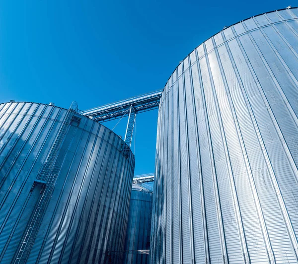 Modern silolar Tahıl hasat depolamak için. Tarım. 