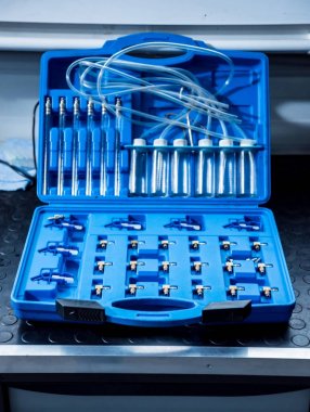 Otomatik tamir servis araçlarında. Yakın çekim