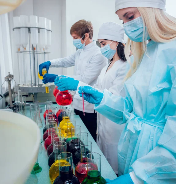 Technicus Van Wetenschap Het Werk Het Laboratorium Medische Achtergrond — Stockfoto