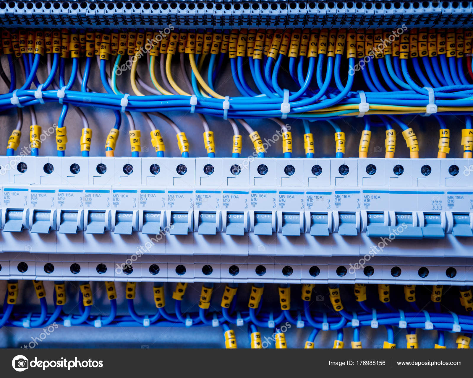 Voltage Switchboard Circuit Breakers Stock Photo by ©Romaset 176988156