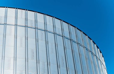 Tahıl hasat depolamak için modern silolar doku. Tarım.