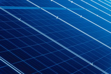 Doku büyük güneş panelleri, alternatif elektrik kaynak.