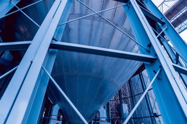 Modern silolar Tahıl hasat depolamak için. Tarım. 