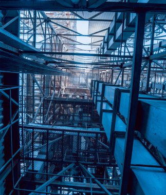 Modern silolar Tahıl hasat depolamak için. Tarım. 