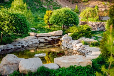 Peyzaj tasarımı. Doğa. Park. Açık havada
