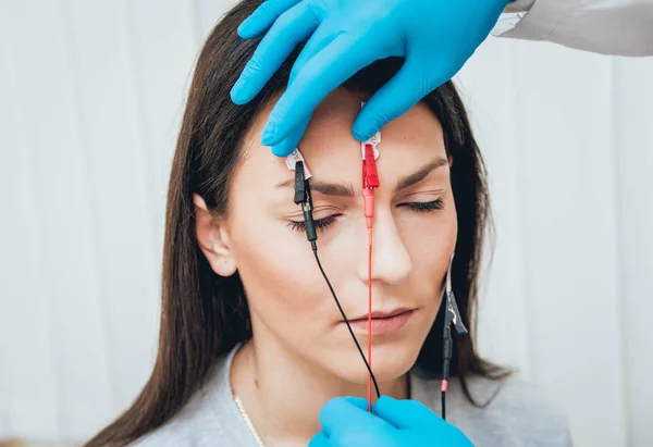 Test Des Nerfs Patient Par Électromyographie Examen Médical Emg — Photo
