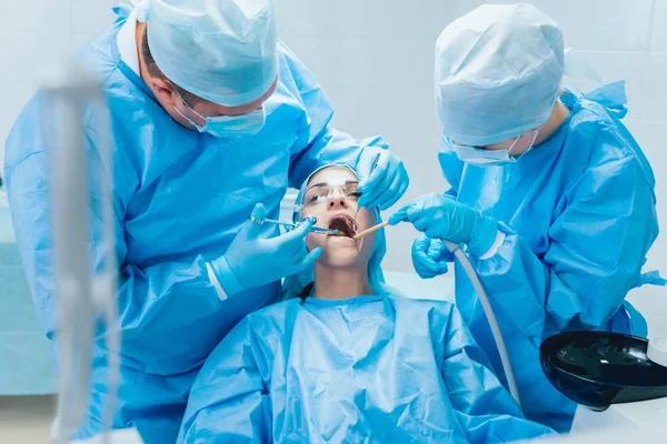 Preparación Para Cirugía Dental Anestesia Tecnologías Modernas —  Fotos de Stock