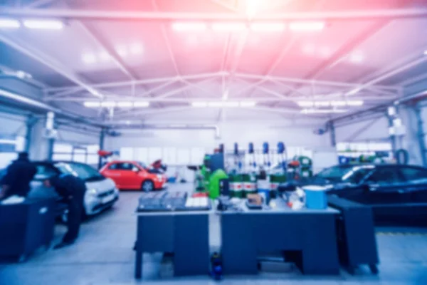 Auto Reparatieservice Onscherpe Achtergrond — Stockfoto