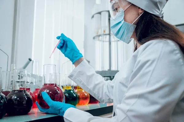 Técnico Científico Trabajando Laboratorio Formación Médica — Foto de Stock