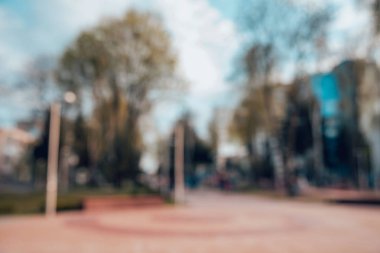 Yeşil Şehir Parkı Önden Görünüm sokak üzerinde arka plan bulanık