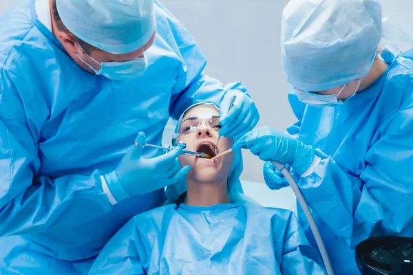 Preparación Para Cirugía Dental Anestesia Tecnologías Modernas — Foto de Stock