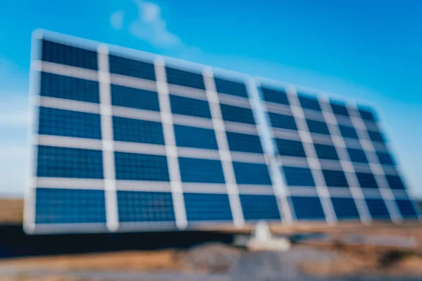 Painéis Solares Fotovoltaicos Fonte Eletricidade Alternativa — Fotografia de Stock