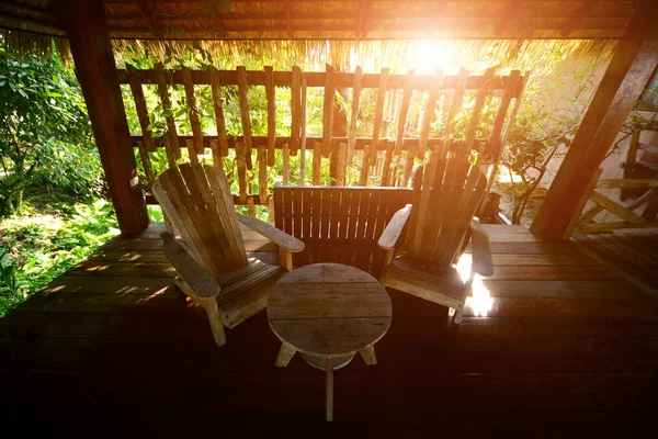 Bungalow in the jungle. National park in Thailand. — Stok fotoğraf