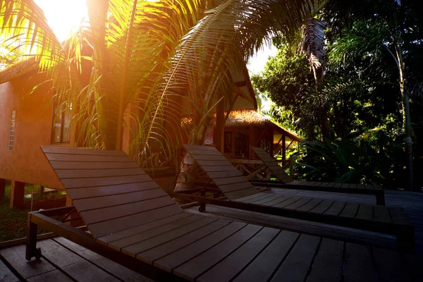 Bungalow in the jungle. National park in Thailand. — Stok fotoğraf