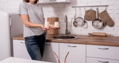 Bambu doğal eko havlular. Sıfır atık.