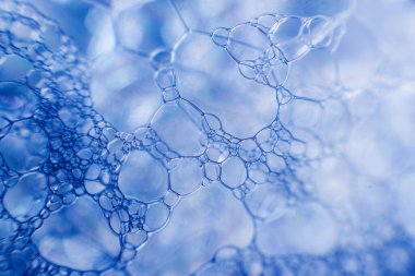 Renkli sabun ve su kabarcıkları. Soyut arkaplan.