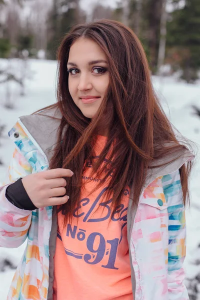 Zima portret młodej kobiety piękne — Zdjęcie stockowe