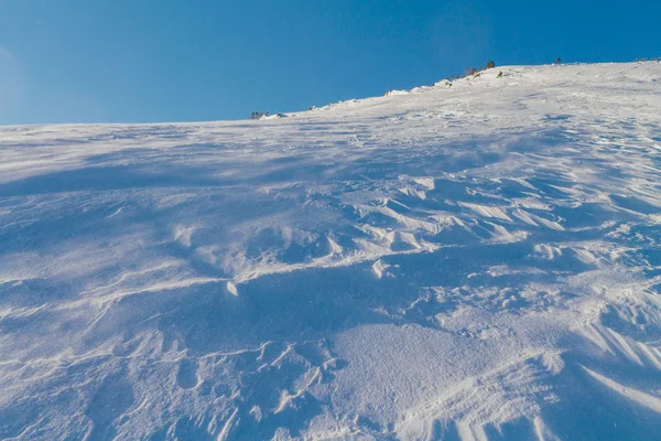 Pista da neve ventosa — Foto Stock