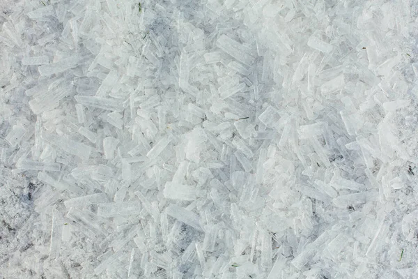 İnanılmaz soyut buz kristalleri dokusu. Eriyen buzu temizle. — Stok fotoğraf