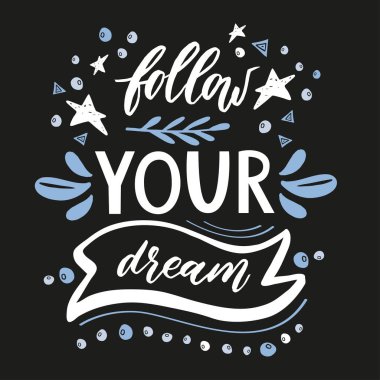 Rüya izleyin. Handdrawn illüstrasyon