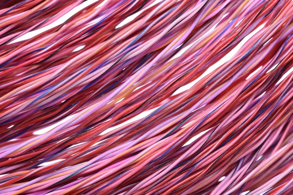 Barevné Telekomunikační kabely — Stock fotografie