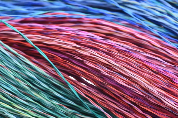 Barevné kabely a vodiče — Stock fotografie