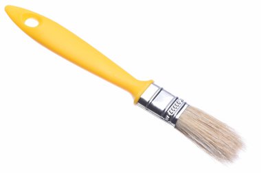 Arka plan üzerinde izole boya fırçası