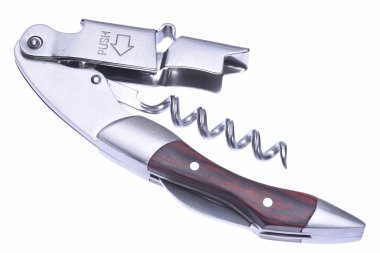 Beyaz bir arka plan üzerinde izole tirbuşon