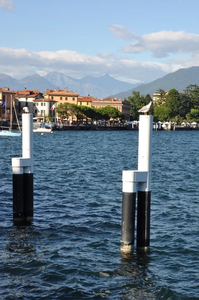 Harbor rúd a vízben — Stock Fotó