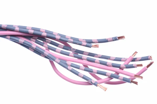 Computer cables on white background — Stock Photo, Image