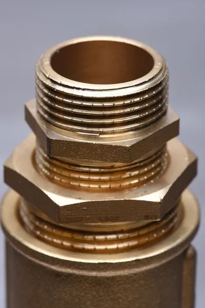 Brass Fittings for Water and Gas Stock Image