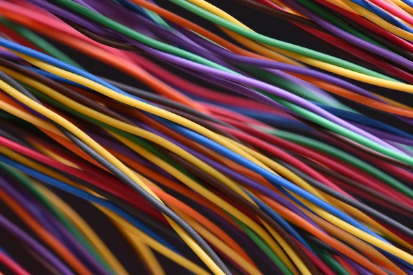 Renkli elektrikli tel — Stok fotoğraf