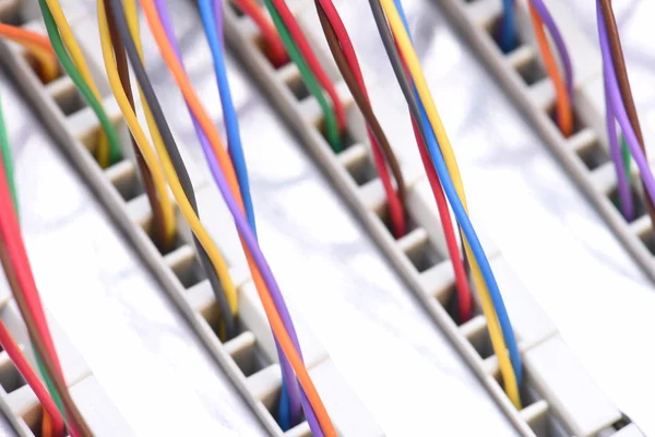 Panel de Conmutador IP de cables — Foto de Stock