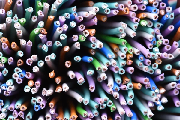 Renkli elektrik kabloları — Stok fotoğraf