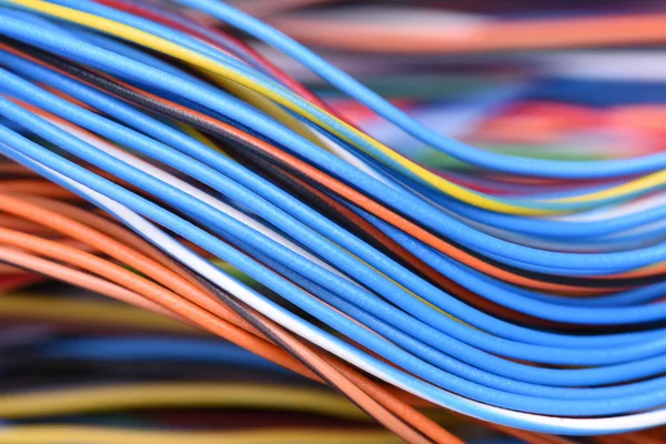 Cable and wire in internet network systems — Stock Photo, Image