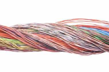 Elektrik renkli kablolar içindeki iletişim