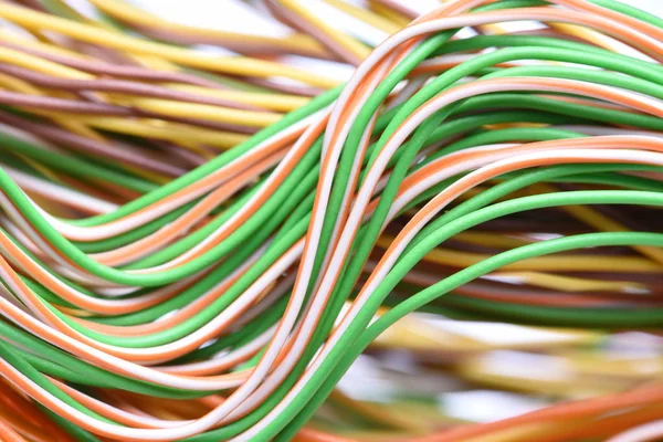 Cable and wire in computer network systems — Stock Photo, Image