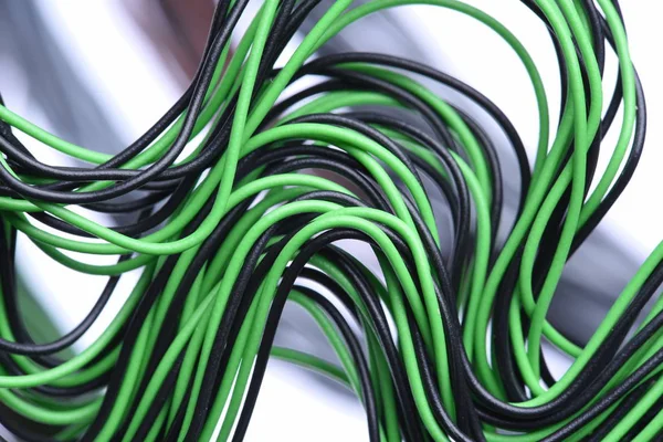 Close-up van elektrische kabels — Stockfoto