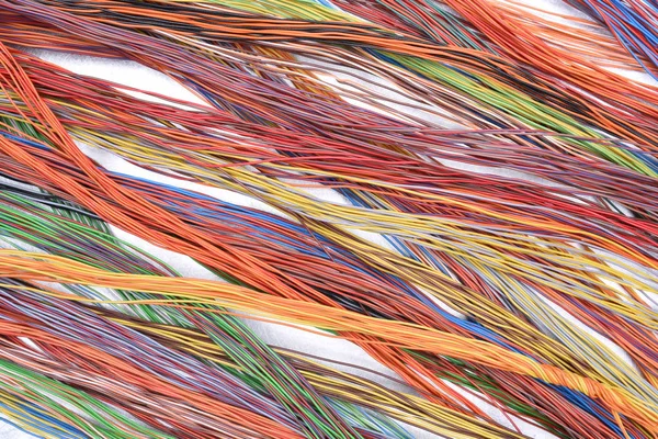 电缆和导线的电气和电信网络 — 图库照片