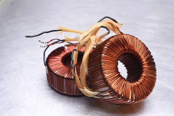 Copper Coils Transformer — Stock Photo, Image