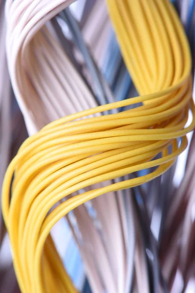 Cable and wire in internet network systems — Stock Photo, Image