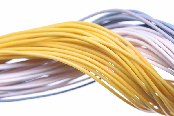 Closeup of cable and wire in internet network systems — Stock Photo, Image