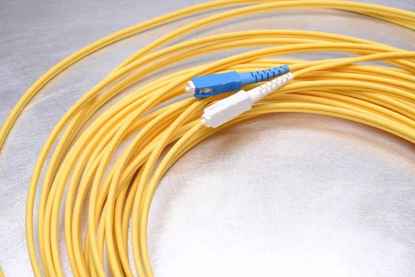 Jednovidové optické patch kabel Sc — Stock fotografie