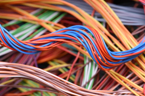 Kabels en draden Closeup — Stockfoto